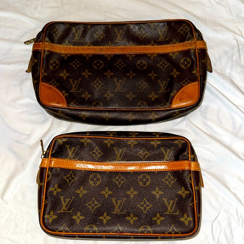 Louis Vuitton monogrammed toiletry cases (set of 2) As Is.